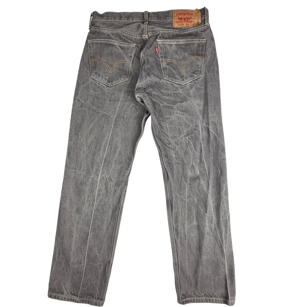 Levi's 501XX Mens Jeans 35x32 (32x29 measured) Straight Leg Gray Wash Denim‎